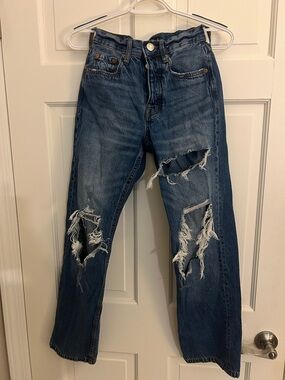 Aeropostale Medium Indigo Button-Fly Jeans